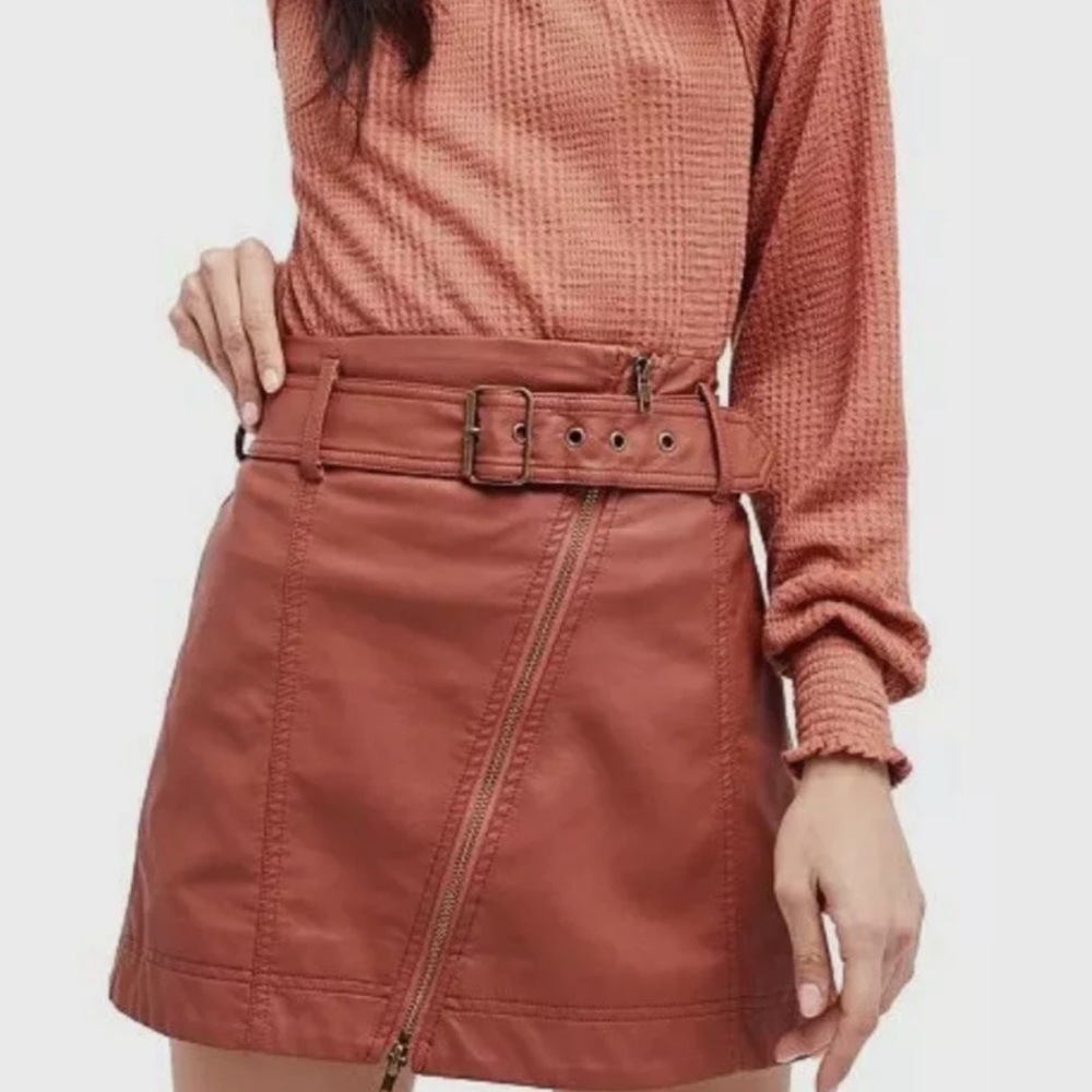Free People Feelin Fresh Leather mini